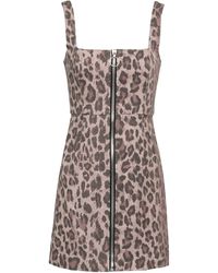 Nicholas - Leopard-print Cotton-blend Twill Mini Dress - Lyst