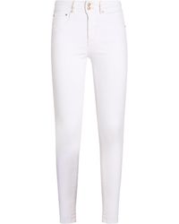 Guess - Ivory Jeans Cotton, Elastomultiester, Elastane - Lyst