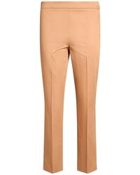 Marella - Camel Pants Cotton, Polyester, Elastane - Lyst