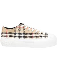 Burberry - Check Wool Sneaker - Lyst