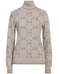 Aeronautica Militare - Sand Turtleneck Viscose, Wool, Polyamide, Cashmere - Lyst
