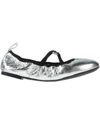Tory Burch - Ballet Flats Leather, Textile Fibers - Lyst