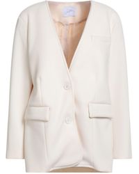Soallure - Cream Jacket Polyester - Lyst