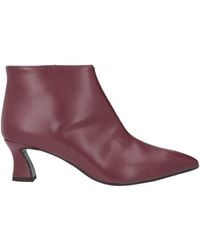 Nila & Nila - Burgundy Ankle Boots Calfskin - Lyst