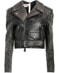 Marni - Charcoal Jacket Calfskin - Lyst
