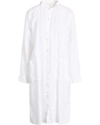 Eileen Fisher Washed Linen Delave Lantern Dress in Blue | Lyst