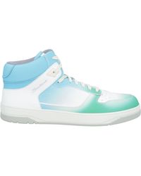 Santoni - Logo-Print Hi-Top Sneakers - Lyst