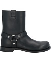 Loewe - Leather Biker Ankle Boots - Lyst