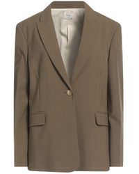 Alysi - Chocolat Military Blazer Polyester, Virgin Wool, Elastane - Lyst