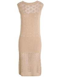 Rossopuro - Mini Dress Cotton, Polyacrylic, Polyamide, Metallic Polyester - Lyst