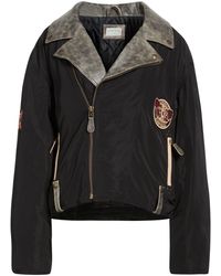 Guess - Jacket Polyester, Cow Leather - Lyst