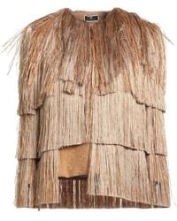 Elisabetta Franchi - Camel Jacket Cotton, Viscose, Polyamide - Lyst