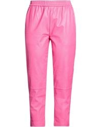 ViCOLO - Fuchsia Pants Polyurethane, Viscose - Lyst