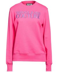 Versace Jeans Couture - Fuchsia Sweatshirt Cotton, Elastane - Lyst