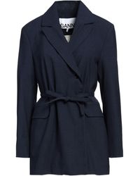 Ganni - Blazer Viscose, Recycled Polyamide, Elastane, Polyester - Lyst