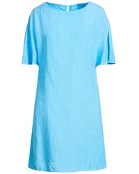 120% Lino - Mini Dress Linen - Lyst