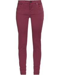 GAUDI - Burgundy Pants Cotton, Polyester, Elastane - Lyst