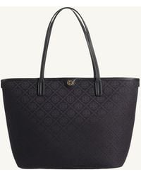 Tory Burch - Handbag Textile Fibers, Leather - Lyst