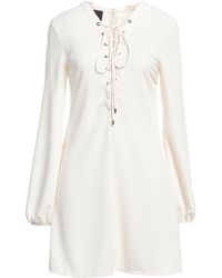 Pinko - Ivory Mini Dress Polyester - Lyst