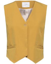 Soallure - Mustard Tailored Vest Polyester, Elastane - Lyst
