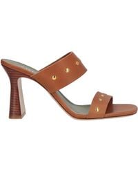 MARIA LUCA - Tan Sandals Leather, Synthetic Material - Lyst