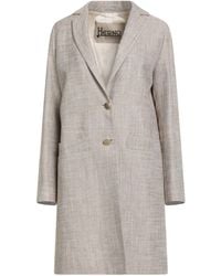 Herno - Overcoat & Trench Coat Linen, Silk, Polyester - Lyst