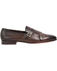 Santoni - Loafers Leather - Lyst