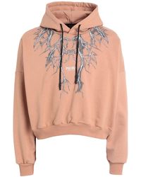 PHOBIA ARCHIVE - Terracotta Crop Hoodie With Lightning Camel Sweatshirt Cotton - Lyst