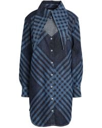 Vivienne Westwood - Checked Denim Shirtdress - Lyst
