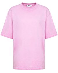MSGM - T-Shirt Cotton - Lyst