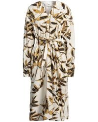SOLOTRE - Ivory Midi Dress Cotton - Lyst