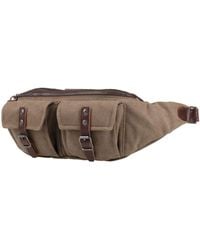The Bridge - Khaki Belt Bag Leather, Textile Fibers - Lyst