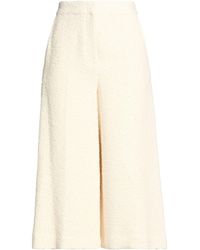 Semicouture - Ivory Pants Cotton, Polyamide, Polyester, Acetate, Elastane - Lyst