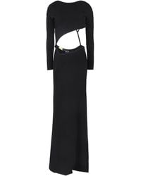 Gcds - Ribbed Cutout Viscose Maxi Dress - Lyst