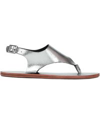 DANIELA MORI Milano Toe Post Sandals - Metallic