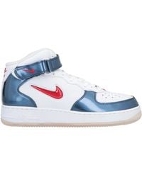 Nike Air Force 1 Mid-top Leather Trainers - Blue