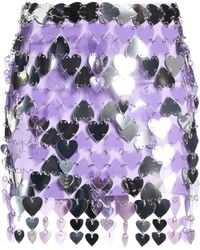 Rabanne - Mini Skirt Plastic, Brass - Lyst