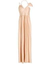 Annarita N. - Sand Maxi Dress Polyester, Elastane - Lyst
