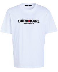 Karl Lagerfeld - Cara Loves Karl T-Shirt Organic Cotton - Lyst