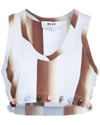 MSGM - Top Cotton - Lyst