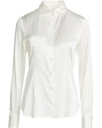 Barba Napoli - Ivory Shirt Silk, Elastane - Lyst