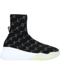 Stella McCartney - Loop Logo Embellished Sock Sneakers - Lyst