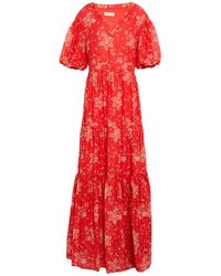 ANNA PALMER LOS ANGELES - Maxi Dress Cotton - Lyst