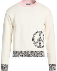 Moschino - Cream Sweater Cotton, Polyamide - Lyst