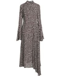 MSGM - Maxi Dress Viscose, Polyester - Lyst
