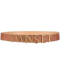 Twinset - Tan Belt Leather - Lyst