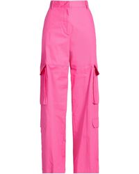 Manuel Ritz - Fuchsia Pants Cotton, Elastane - Lyst