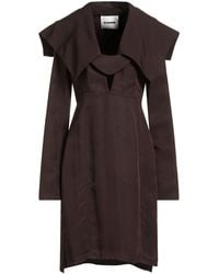 Jil Sander - Dark Midi Dress Viscose, Silk - Lyst