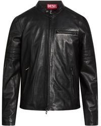 DIESEL - Jacket Lambskin, Cotton - Lyst