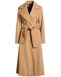 Roberto Cavalli - Camel Coat Wool, Polyester, Acrylic - Lyst